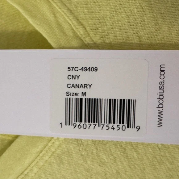 NWT Revolve Bobi Pale Yellow Long Sleeve Shirt M - Picture 3 of 5